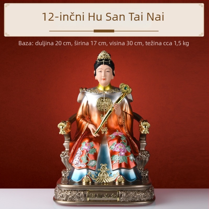 Statuete od smole Hu San Tai Ye i Hu San Tai Ni, četiri velike Hu loze kao kućna božanstva za štovanje i izlaganje