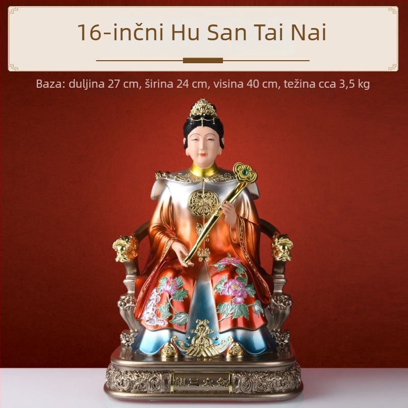 Statuete od smole Hu San Tai Ye i Hu San Tai Ni, četiri velike Hu loze kao kućna božanstva za štovanje i izlaganje