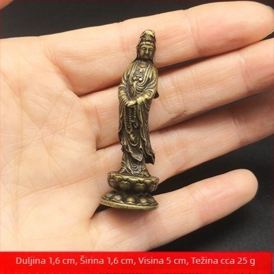 Mesing mini skulptura Guanyin Buda s privjeskom za ključeve