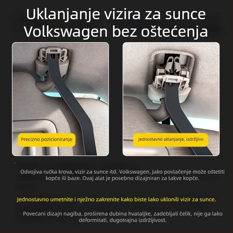 Univerzalni alat za demontažu ručice krova Volkswagen, ojačani kovani čelik