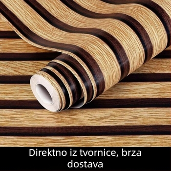 Samoljepljivi zidni dekor s imitacijom drvene teksture i mreže, vodootporan, za dnevni boravak, pozadinu za TV i obnovu zida