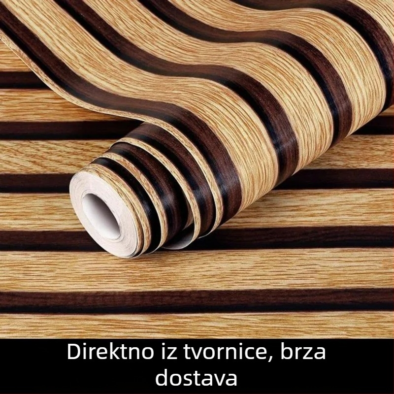 Samoljepljivi zidni dekor s imitacijom drvene teksture i mreže, vodootporan, za dnevni boravak, pozadinu za TV i obnovu zida