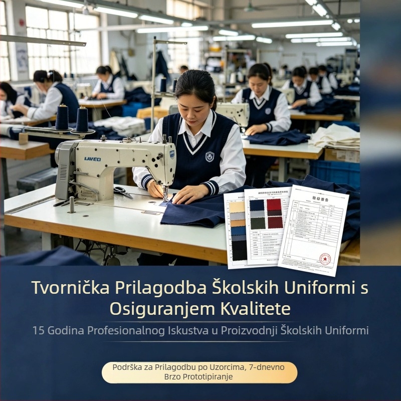 Proljetno-ljetni školski uniformni set – majica kratkih rukava i hlače za učenike od osnovne do srednje škole, unisex