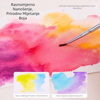 Blue Fruit S618 set akvarela, bogate boje, mini kutija za boje, prijenosni alati za crtanje za početnike i putovanja