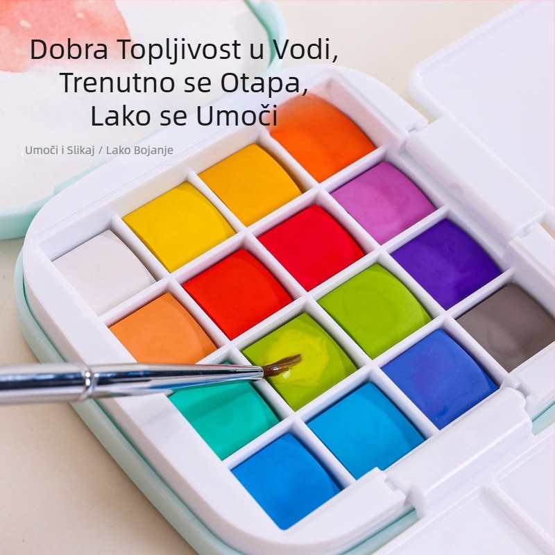 Blue Fruit S618 set akvarela, bogate boje, mini kutija za boje, prijenosni alati za crtanje za početnike i putovanja