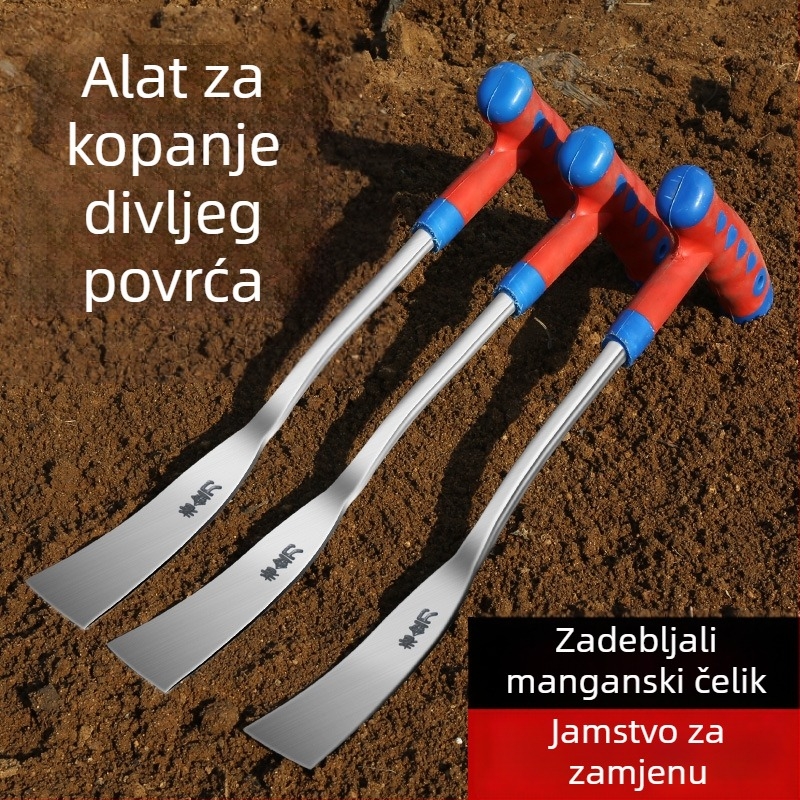 Vrtni alat za plijevljenje i kopanje: mala lopata za češnjak, maslačak i sadnju cvijeća; kopanje tla, vanjska upotreba