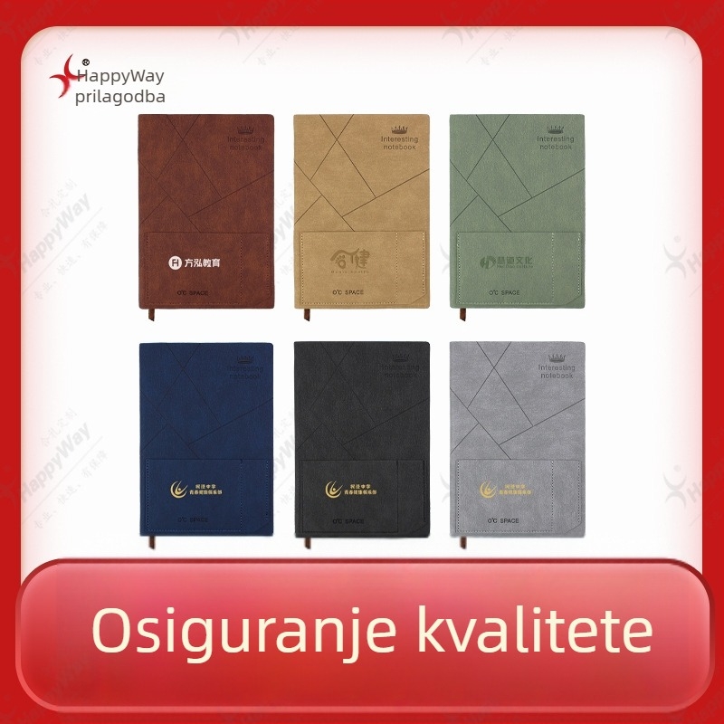 A5 bilježnica s prilagođenim logom, kožni izgled, za poslovnu upotrebu – mali poklon obrazovnim ustanovama i školskim promotivnim aktivnostima