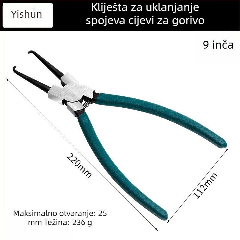 Male kliješta za crijeve goriva i cijevi za ureu – alat za demontažu u automobilu