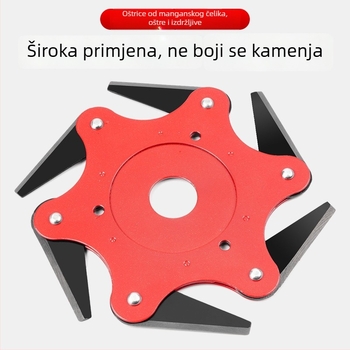 Šest noževa za kosilicu – okretna glava s tri noževa