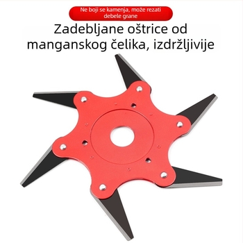 Šest noževa za kosilicu – okretna glava s tri noževa