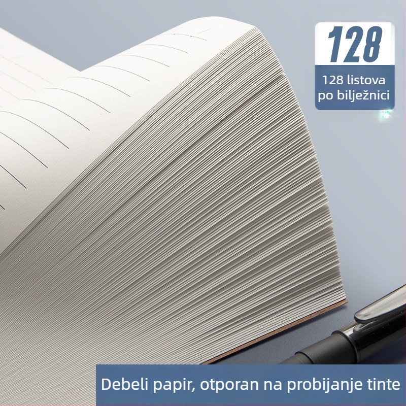 Minimalistički A6 bilježnica, kompaktna džepna bilježnica za vokabular, vintage Kraft papir