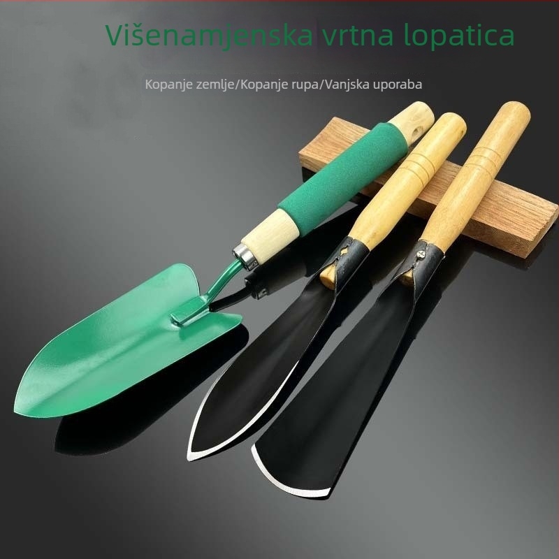 Trodijelni set lopata za vanjsku upotrebu: kopanje povrća, kopanje rupa, prozračivanje tla i sadnja cvijeća