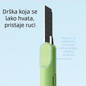 NS067 Višenamjenski nož s crnom oštricom, otporan na koroziju, rezni nož za papir, prenosiv s kaišom