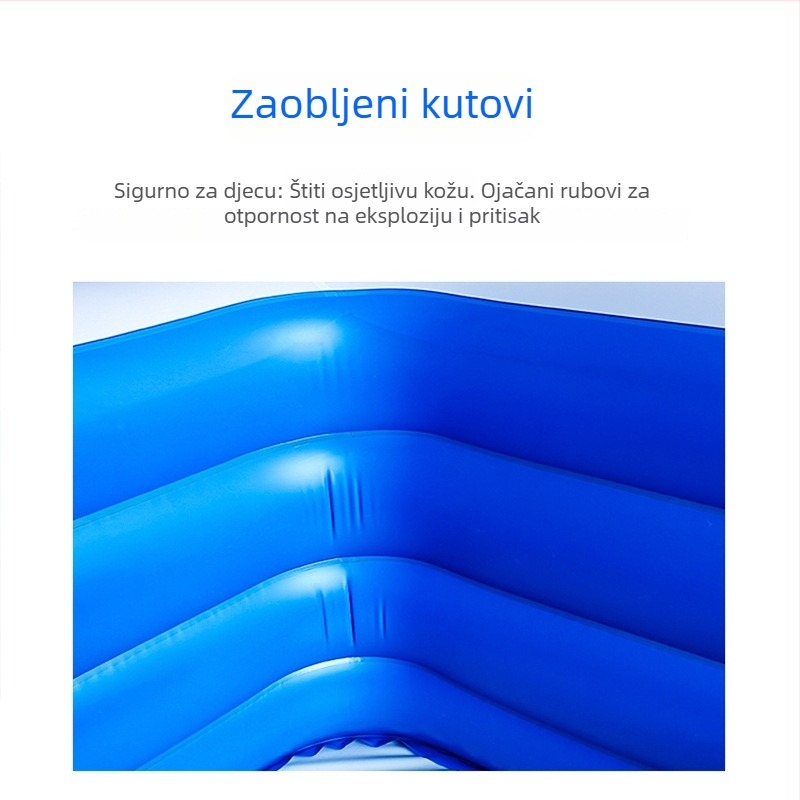 Naduvani obiteljski bazen za dom i dvorište, veliki sklopivi bazen za djecu i odrasle.