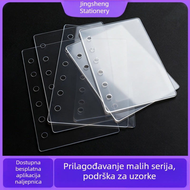 Debeli prozirni PET dijeljivač unutarnjih stranica za planer, DIY