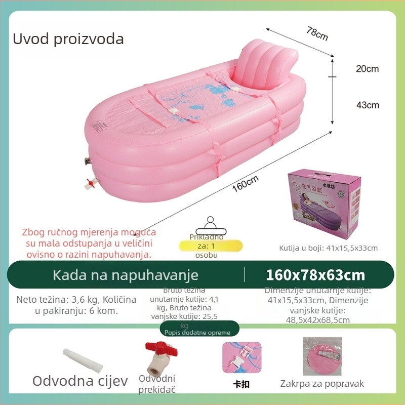 Kućna para-sauna s napuhljivim kadom za jednu osobu