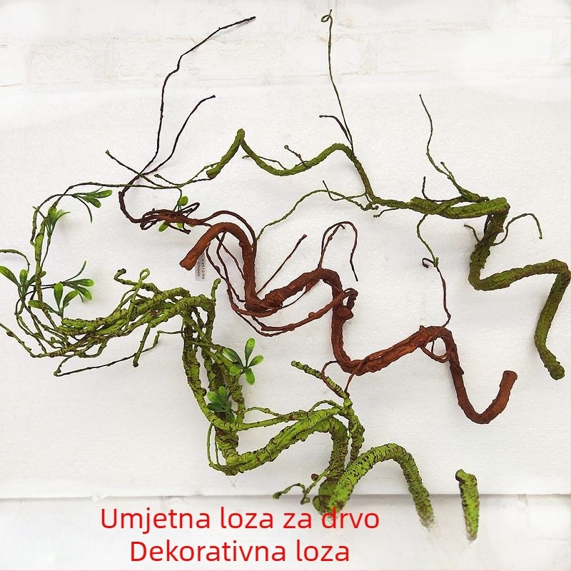 Umjetne vinove loze za drveće, realistične pjenaste loze za ukrašavanje vrta, lažna ratana zelenilo, visina 100-200 cm