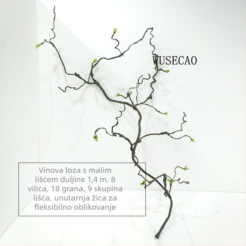 Umjetne vinove loze za drveće, realistične pjenaste loze za ukrašavanje vrta, lažna ratana zelenilo, visina 100-200 cm