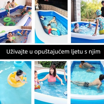 Napuhani kvadratni bazen za odrasle i djecu, PVC, za vanjsku upotrebu
