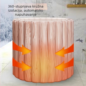 Sklopiva PVC napuhivaća kada s uzorkom drveta i konstantnom temperaturom, za saunu i spa