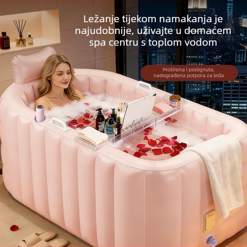 Naduvna kada od čvrstog PVC-a, pravokutni izolirani vanjski bazen i jacuzzi