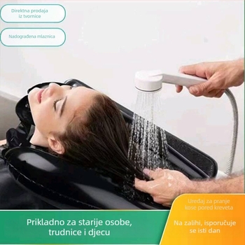 PVC napuhljivi bazen za pranje kose, prijenosni bazen s odvodom, jastučić za šamponiranje, njega trudnica, kupanje