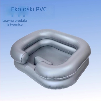 PVC debelo nafukljivo korito za pranje kose s ugrađenim jastukom