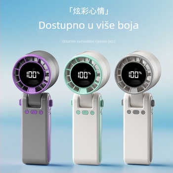 Novi prijenosni vanjski USB mini ventilator, sklapan, visoke brzine, za nošenje oko vrata ili u ruci, USB punjenje