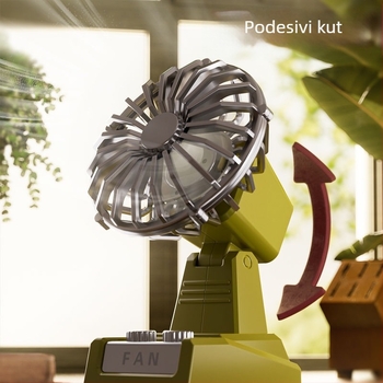 Novi klasični retro USB ventilator s crtić dizajnom, kompaktni stolni vertikalni ventilator za studentski dom