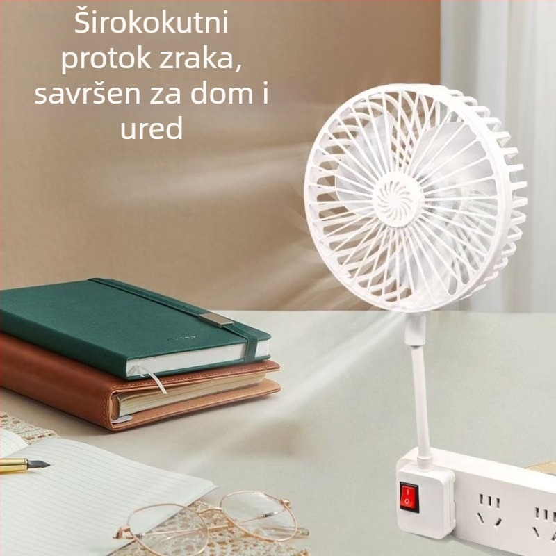 Nova tiha mini ventilator s visokom protoku zraka, za noćni ormarić, sve-u-jednom za dom, kuhinju i kupaonu