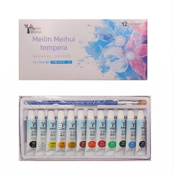 Meilin 24 gouache boje, prijenosni dječji set s četkicom, 6 ml cijevi