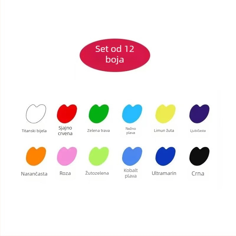 Set gouache za crtanje prstima za djecu, opran, 60 ml, ručno izrađene graffiti boje