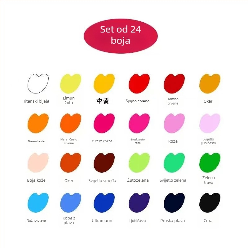 Set gouache za crtanje prstima za djecu, opran, 60 ml, ručno izrađene graffiti boje