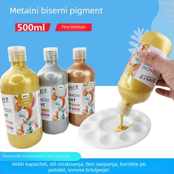Gouache pigmenti u bocama za početnike – 500 ml, DIY zidno slikanje i dječje slikanje
