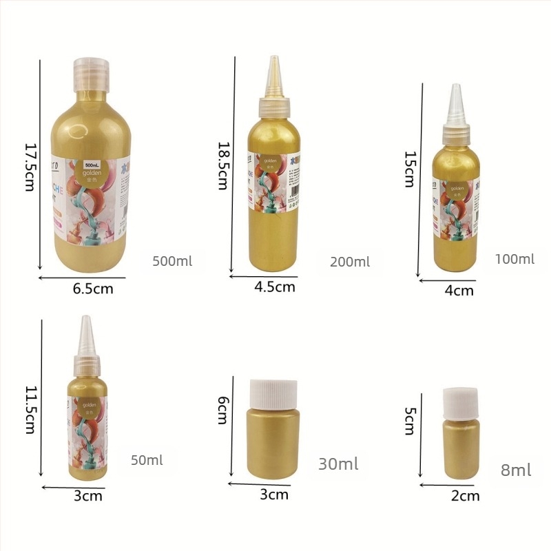 Gouache pigmenti u bocama za početnike – 500 ml, DIY zidno slikanje i dječje slikanje