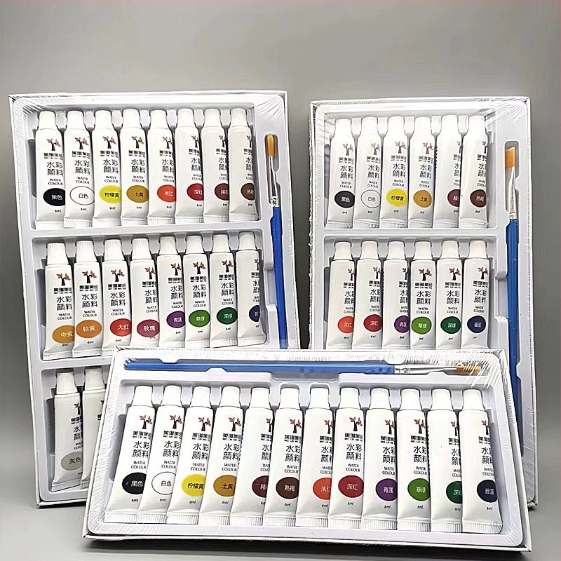 Set akvarela, 6 ml cijevi, 12/18/24 boja