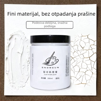 Pasta za teksturu napuklina - akrilna, tekstura pijeska, vodootporan efekt napuklina, za uljnu sliku, 100 ml / 500 ml