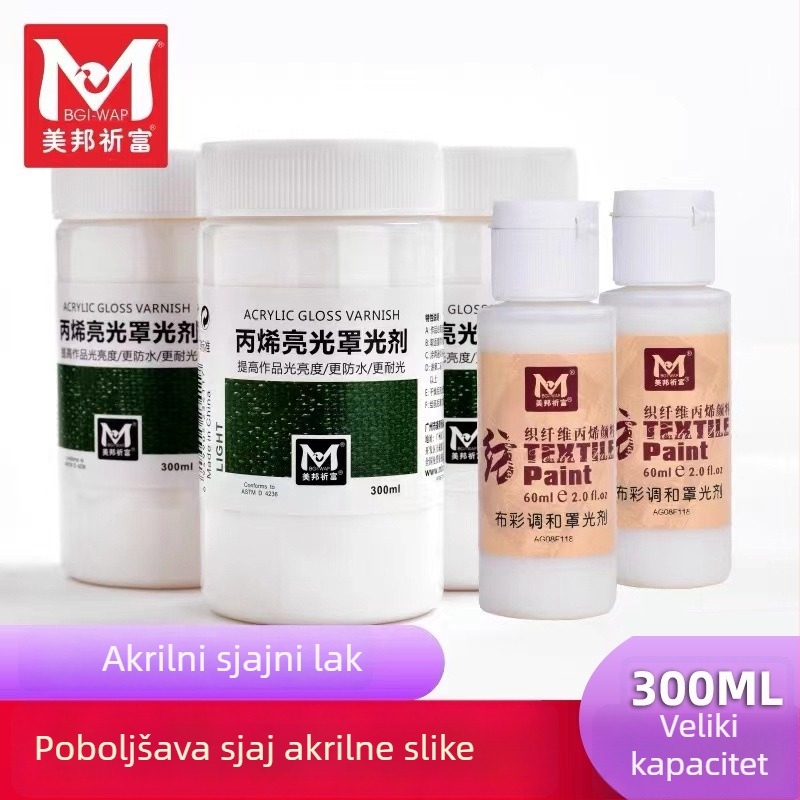 Akrilni sjajni pojačivač i medij za uljnu sliku – tekući sjajni medij, zaštita pigmenata, bojanje i fiksiranje