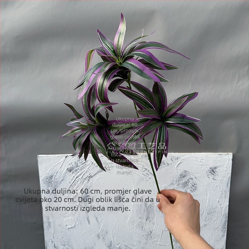 Umjetna zelena biljka sa zlatnim rubom za svadbene dekoracije i rekvizite za fotografiju
