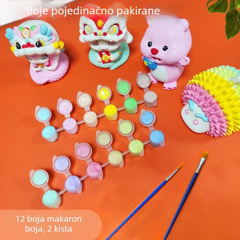 Set od 12 sjajnih akrilnih boja u trakama za graffiti i slikanje gipskih lutkica