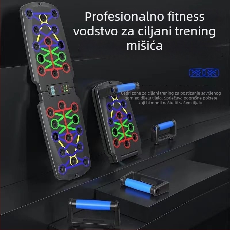 Nova višenamjenska ploča za trening sklekova, sklopiva podrška za sklekove, trener prsnih mišića, pomoćnik za sklekove