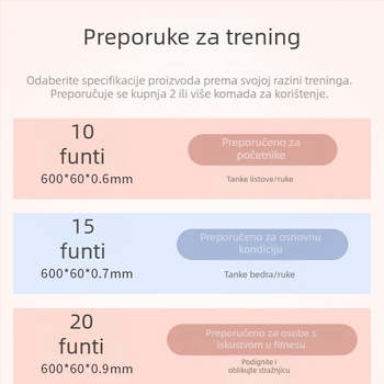 Li Ning Elastični otporni krug za vježbanje bokova i stražnjice