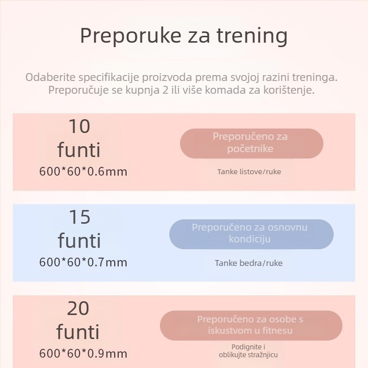Li Ning Elastični otporni krug za vježbanje bokova i stražnjice