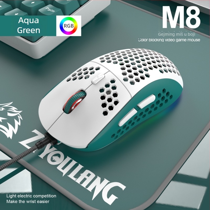 Freedom Wolf M8 RGB gaming miš – usklađene boje, žični, makro podrška, lagan