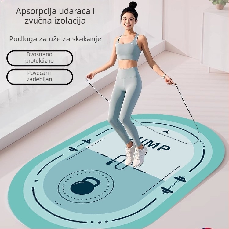Amortizirajuća podloga za skakanje s užetom, protuklizna i tiha, za kućnu vježbu, jogu i ples