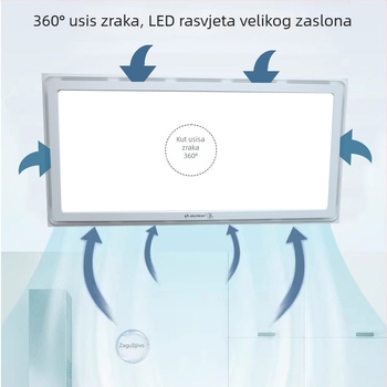 Golden Antelope integrirani stropni ventilator s LED svjetlom, 300×600, aluminijski panel, tiho i snažno protjecanje zraka