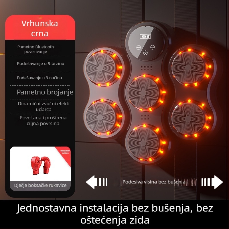 Kućna elektronička inteligentna boksačka meta za trening reakcije — zidna meta za odrasle i djecu