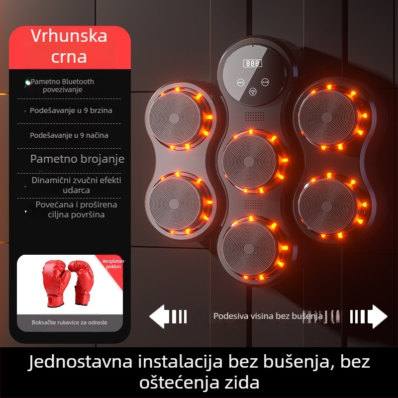 Kućna elektronička inteligentna boksačka meta za trening reakcije — zidna meta za odrasle i djecu