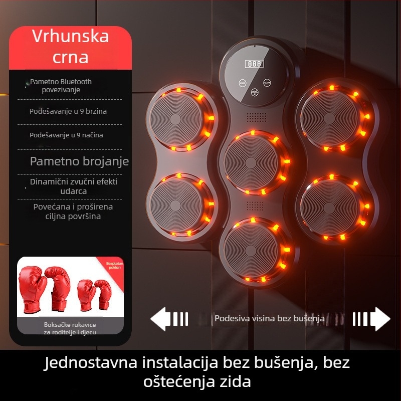 Kućna elektronička inteligentna boksačka meta za trening reakcije — zidna meta za odrasle i djecu