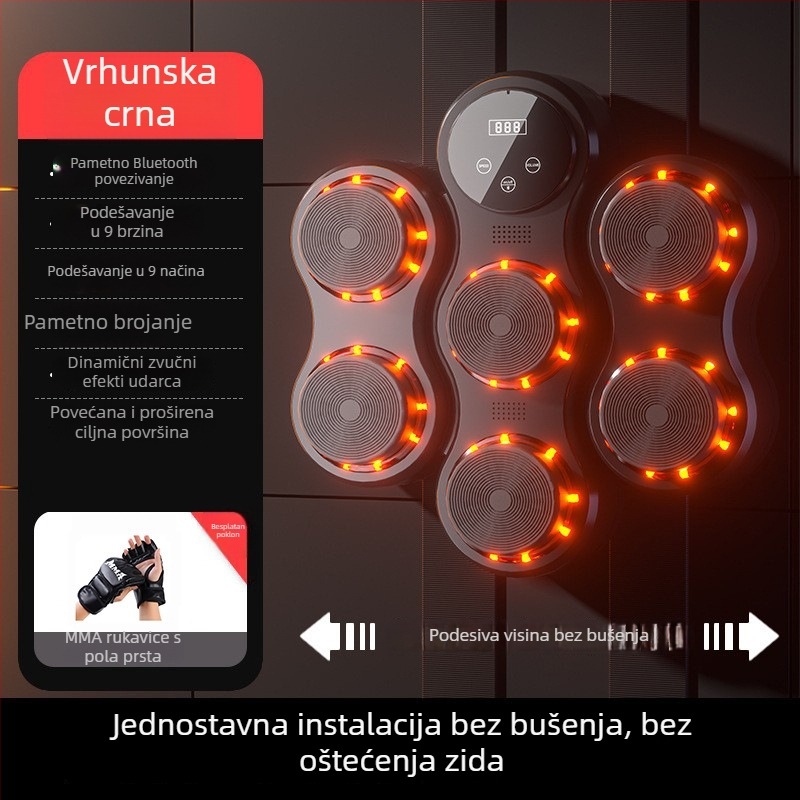 Kućna elektronička inteligentna boksačka meta za trening reakcije — zidna meta za odrasle i djecu